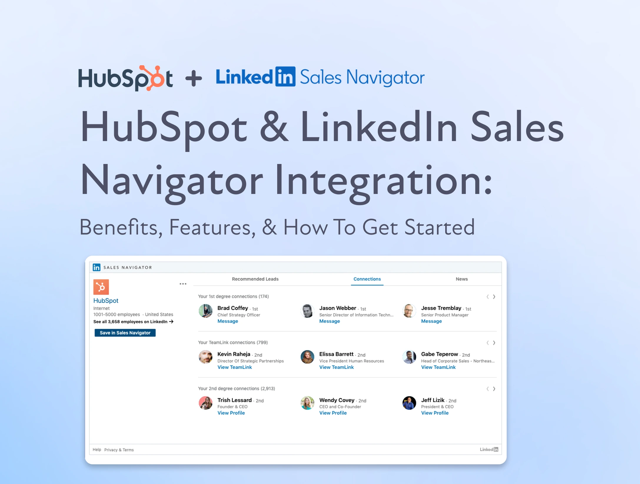HubSpot & LinkedIn Sales Navigator Integration Benefits, Features